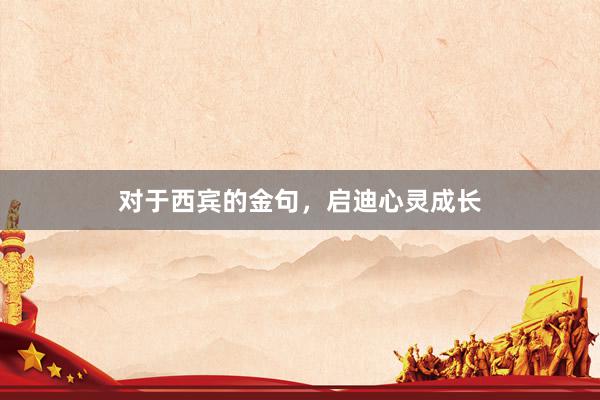 对于西宾的金句，启迪心灵成长